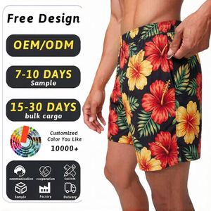 <b>Top</b>-Rated Men's Board Shorts Water Sports Breathable Lightweight Swim Shorts for Beach Shorts Sublimation Swim Trunks - Product Image 1