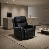 Fauteuil inclinable mural Frank en cuir respirant de haute qualité, zéro gravité, pour la détente en appartement