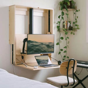 <span class=keywords><strong>Bureau</strong></span> d'ordinateur portable <span class=keywords><strong>mural</strong></span> pliable électrique en contreplaqué <span class=keywords><strong>avec</strong></span> <span class=keywords><strong>rangement</strong></span>, hauteur réglable, OEM - Product Image 6