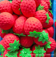 Jouet anti-stress créatif en forme de fraise extra-large, ultra-doux en caoutchouc, emballage en boîte - Cadeau idéal 14