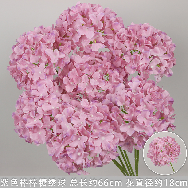 Branche d'hortensia sucette violet clair