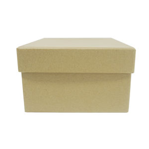 Caja de cartón duro con tapa, embalaje de ropa de cama de papel kraft en blanco y marrón, precio competitivo - Product Image 2