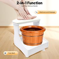 Repose-pieds pour pédicure et manucure, meubles en placage MDF, finition multifonctionnelle, ensemble de meubles pour pédicure avec roulettes