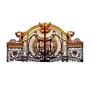 Cancello in Ferro Battuto a Doppia Anta per Giardino Stile Europeo - Product Image 4