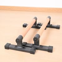 Parallettes de gym en bois écologiques et durables avec base stable antidérapante, barres parallèles professionnelles pour les exercices de push-up et de calisthénie