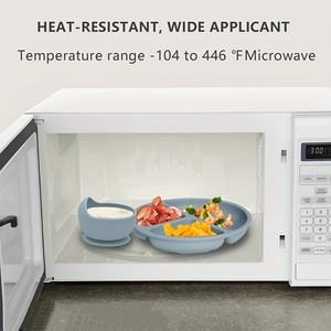 Ensembles d'assiettes et <span class=keywords><strong>de</strong></span> bols antidérapants pour enfants <span class=keywords><strong>de</strong></span> 6 PCS avec tasse <span class=keywords><strong>de</strong></span> bib réglable, fourchettes et cuillères <span class=keywords><strong>de</strong></span> sil - Product Image 5