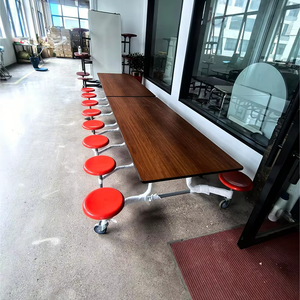 Modern 10-Seat <b>Folding</b> Fast Food Unit School <b>Dining</b> <b>Table</b> Lunchroom Cafeteria Restaurant Furniture Hotels Warehouses Halls TD-35 - Product Image 5