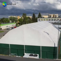 Estructura Temporal Grande de Aluminio Reforzado 10x30m, Carpa de Almacenamiento Industrial Impermeable para Taller, con Techo de ABS