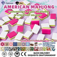Jeu de Mahjong 160 tuiles de style américain en acrylique écologique à 4 couches, parfait pour les réunions de famille et les fêtes