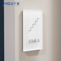 Plaques de porte personnalisées en acrylique, signalétique braille, affichage LED, étanches IP65, à suspendre/murales pour bureaux et salles de réunion - Design