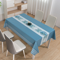 Nappe de table en PVC RNPT imprimée avec motif central gris, nappe résistante à la chaleur pour nappe rectangulaire personnalisée
