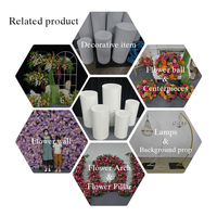 Nouvelle table à dessert en fer forgé, cylindrique, décoration d'allée de mariage, présentoir de vitrine, support à fleurs pour fiançailles et événements commerciaux
