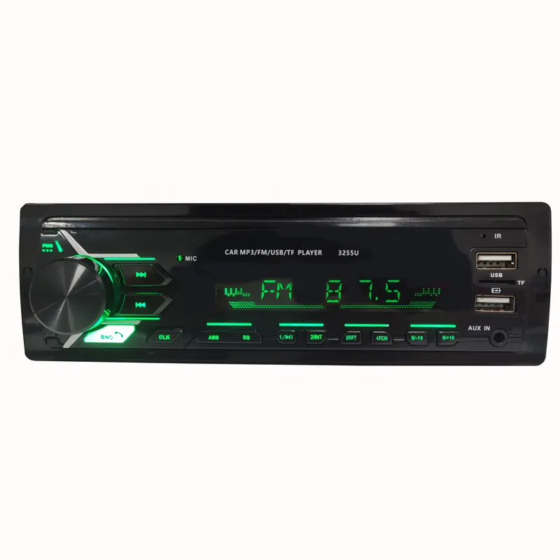 Reproductor MP3 de 1DIN para coche, Radio estéreo con Control remoto, Audio Digital, música, 12V