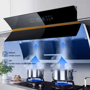 <span class=keywords><strong>Hotte</strong></span> de cuisine murale à double aspiration de 48 pouces Ventilateur d'extraction de fumée 24 36 Noir Capteur infrarouge <span class=keywords><strong>moderne</strong></span> Interrupteur <span class=keywords><strong>Hotte</strong></span> de cuisine intelligente - Product Image 1