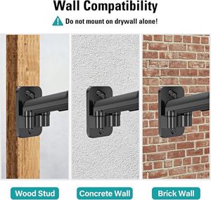 Adjustable Monitor Arm <b>Wall</b> <b>Mount</b> Bracket for Ergonomic <b>Desk</b> Setup - Product Image 6