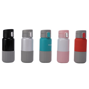 ขวดน้ำเด็กสำหรับเด็กไปโรงเรียน ป้องกันการรั่วซึม ปลอดสาร BPA เป็นมิตรกับสิ่งแวดล้อม ทำจากสแตนเลส พร้อมโลโก้ กระติกน้ำร้อนพร้อมปลอกซิลิโคน - Product Image 1