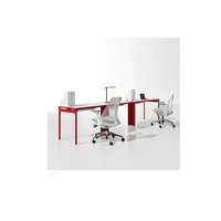 Marco de aluminio moderno Modular Oficina Cubículo Partición Escritorio Oficina Estaciones de trabajo estándar Mesa de computadora