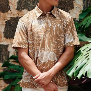 เสื้อโปโลชายคุณภาพสูง เสื้อโปโลฮาวายใส่สบาย เสื้อโปโลผ้าลินินผสมผ้าฝ้ายสั่งทำพิเศษ - Product Image 1