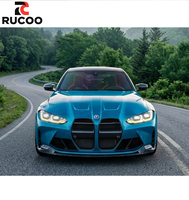 Lame de pare-chocs avant en fibre de carbone sèche style MP pour BMW G80 G81 G82 G83 M3 M4, kit carrosserie de mise à niveau avec lèvre de pare-chocs, diffuseur et spoiler