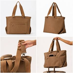 Sac fourre-tout vintage personnalisé pour femme, grand format, en polyester durable, avec logo imprimé sur mesure, idéal pour le shopping et les voyages, pour un usage quotidien - Product Image 3