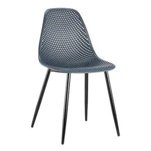 European new design dining chair plastic seat dining chair