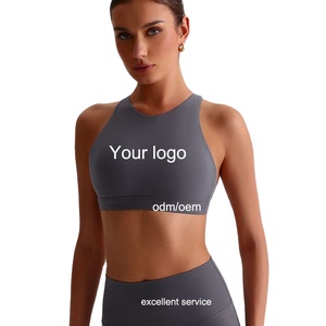 Top Deportivo Transpirable para Mujer, Color Gris, para Crossfit, Secado Rápido, Espalda Cruzada, Sin Varillas, de Nailon, para Running y Yoga - Product Image 2
