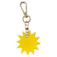 Nouveau porte-clés de Noël en cuir véritable, breloque personnalisée pour voiture, téléphone, sac, pendentif en cuir de vachette, logo personnalisé disponible en gros