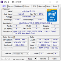 Prosesor Intel Core I5 generasi ke-4 kecepatan tinggi 4 Total Core 4 CPU I5 4570 ulir Total