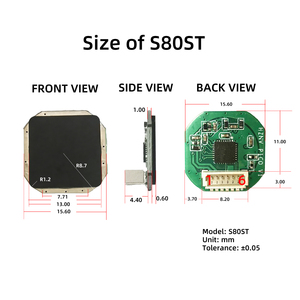 Módulo de Sensor de Huella Dactilar Capacitivo Cuadrado Ultrafino S80ST, Alta Precisión y Bajo Consumo para Dispositivos IoT de Hogar Inteligente - Product Image 1
