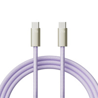 Câble USB-C vers USB-C 240W à charge rapide 6A pour iPhone 17 et tablette, avec puce E-Marker, conducteur en cuivre pur, tressé en nylon, Type-C