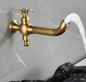 <span class=keywords><strong>Robinet</strong></span> en laiton à double poignée avec commande tactile et <span class=keywords><strong>d</strong></span>ébit contrôlé pour salle de bain <span class=keywords><strong>d</strong></span>'hôtel, usage extérieur, mural, avec douchette extractible et tuyau <span class=keywords><strong>d</strong></span>'<span class=keywords><strong>arrosage</strong></span> - Product Image 2