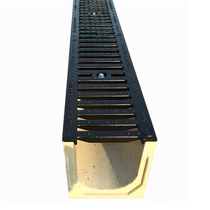 <span class=keywords><strong>Caniveau</strong></span> de drainage en béton polymère de type U <span class=keywords><strong>D400</strong></span>, canaux de drainage des eaux pluviales, matériaux de construction, gouttière avec <span class=keywords><strong>grille</strong></span> - Product Image 2