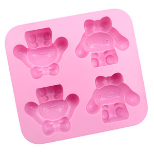 نظام الكلب ماغنوليا, 703 6 حفرة نظام الكلب الزلابية شخصية لطيف سيليكون قالب الكعكة ، قالب كعكة الأرز ، سهلة غسل الصابون العفن أدوات الكعكة - Product Image 4