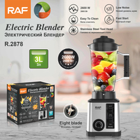 RAF R.2878 Elektrische Blender 2600W 3L 8-blads roestvrijstalen messenblok Snelle start Laag geluidsniveau Keukenapparaat OEM Export