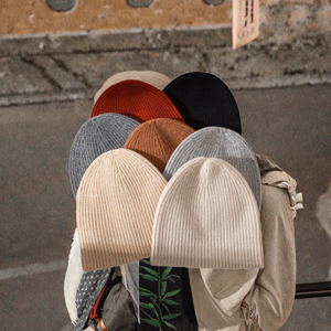 Dropshipping Wholesale Unisex Merino Wool <b>Beanie</b> <b>Hats</b> Common Fabric Outdoor Knit <b>Hat</b> for Adults Men & Women - Product Image 3