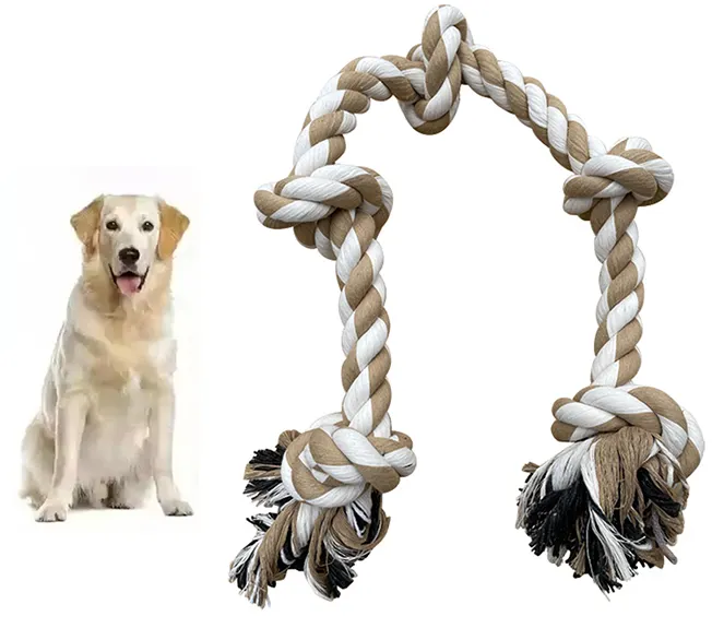 Brinquedos de corda para cães grandes de 3 pés personalizados para mastigadores agressivos brinquedos de corda indestrutíveis para cães