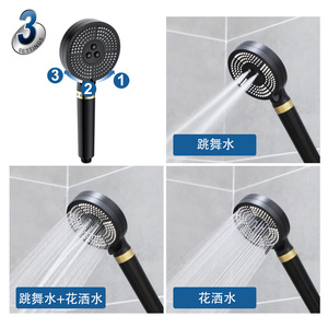 Cabezal de Ducha Portátil con Filtro de 4 Pulgadas, 3 Velocidades, Masaje, Aumento de Presión de Lluvia, Filtro Reemplazable, Fácil Limpieza - Product Image 4