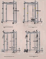 Rack de musculation multifonction en acier robuste, cage à squats tout-en-un, pour salle de sport commerciale et usage domestique, support d'entraînement pour barre de musculation