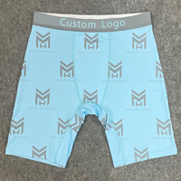 Calzoncillos bóxer personalizados de longitud más larga de 7 pulgadas para hombre, mallas de compresión, ropa deportiva, pantalones cortos deportivos