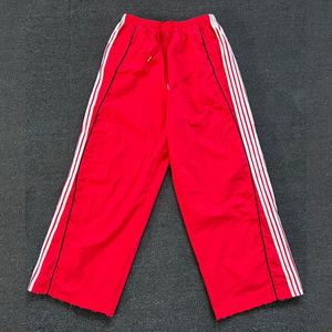 Pantalon de survêtement décontracté ample à rayures latérales pour homme, coupe ample, unisexe, épais, à jambe large - Product Image 1