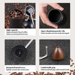Al-Alloy Body 420 Stainless Steel Burr CNC Core Large Capacity Homeuse Espresso <b>Mini</b> Hand Mill Portable Manual Coffee <b>Grinder</b> - Product Image 3