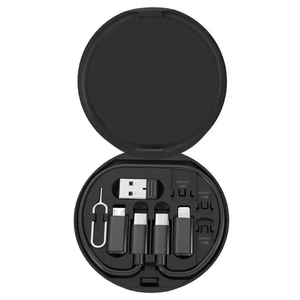 Caja de Almacenamiento Multifuncional Seis en Uno con Cable de Datos Micro USB de Carga Rápida 3A, Fácil de Transportar, Ideal para Viajes, para Múltiples Puertos - Product Image 1