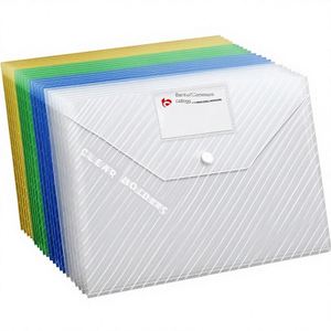 Carpeta de Documentos A4 al por Mayor, Clásica, con Botón, de Polipropileno Transparente, Personalizable con Logotipo, para Guardar Exámenes y Archivos - Product Image 1
