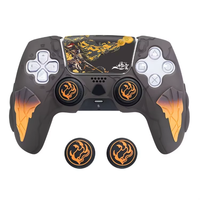 Coque de protection de haute qualité pour manette PS5, coque de protection en silicone antidérapante, capuchon de joystick, autocollant