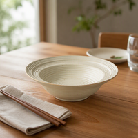 Bol et assiette à pâtes en céramique rustique style japonais pour la table à manger à la maison