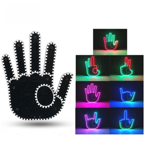 Nouveau projecteur LED 5V 10W à commande gestuelle amusante pour voiture, signal lumineux pour fenêtre, accessoires intérieurs, logo lumineux 1 - Product Image 1