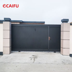 Elektrikli sürgülü kapı kapalı panel ön giriş avlu Villa açık uygulama için ana kapı alüminyum alaşım Modern - Product Image 1