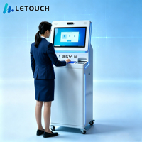 Kiosco de Autoservicio Todo en Uno de 21.5 Pulgadas, Terminal Modular con Pantalla Táctil y Soporte SDK para Servicios de Aeropuertos, Bancos y Gobierno