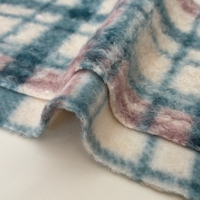 Production d'usine Tissu en fausse fourrure bouclée en polyester tricoté imprimé de haute qualité pour textiles de maison