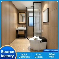 Casa Contenedor Prefabricada de Diseño Personalizado Directo de Fábrica, de 2 Pisos, con Concepto Abierto, para Alojamiento Ligeramente Turístico junto al Mar, con Ventanas de Plástico y Acero, Balcón y Estilo Hotel